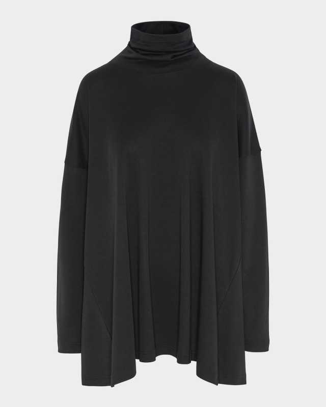 Side Panelled Scrunch Neck T-Shirt (Long Length)